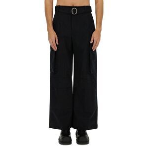 JIL SANDER Men's Wide-Leg Cargo Trousers Men BLACK Pants